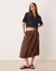 JDY JDY v-neck boxy denim top in dark blue - 3