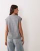 JDY JDY v-neck knit vest in mid gray - 4