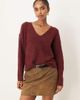 JDY JDY v-neck sweater in burgundy-Red - 1
