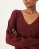JDY JDY v-neck sweater in burgundy-Red - 2
