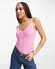 JDY JDY v neck knit tank top in pink - 1