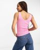 JDY JDY v neck knit tank top in pink - 2
