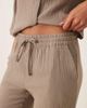 JDY JDY wide leg cheesecloth pants in light brown - part of a set - 3