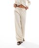 JDY JDY wide leg linen mix pants in stone - part of a set-Neutral - 2