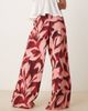 JDY JDY wide leg pants in abstract print-pink - 4