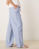 JDY JDY wide leg pants in light blue stripes - 2