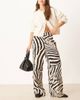 JDY JDY wide leg pants in zebra print-Black - 1