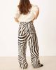 JDY JDY wide leg pants in zebra print-Black - 4