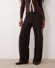 JDY JDY wide leg pants with side stripe in brown - 1