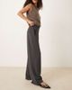 JDY JDY wide leg tailored pants in charcoal-Gray - 2