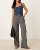 JDY JDY wide leg tailored pants in mid gray - 1