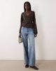 JDY JDY wrap knit cardigan in chocolate melange-Brown - 4