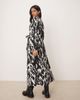 JDY JDY wrap midaxi dress in abstract print-White - 3
