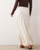 JDY Petite JDY Petite a-line satin maxi skirt in cream-White - 2