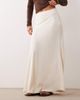 JDY Petite JDY Petite a-line satin maxi skirt in cream-White - 3