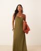 JDY Petite JDY Petite back tie maxi dress in olive green - 1
