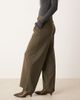 JDY Petite JDY Petite belt detail wide leg pants in khaki-Green - 2