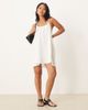 JDY Petite JDY Petite cheesecloth mini dress in white - 4