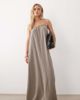 JDY Petite JDY Petite cheesecloth sleeveless maxi dress in brown - 1