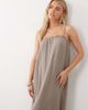 JDY Petite JDY Petite cheesecloth sleeveless maxi dress in brown - 3