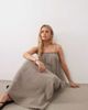 JDY Petite JDY Petite cheesecloth sleeveless maxi dress in brown - 4