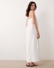JDY Petite JDY Petite cheesecloth sleeveless maxi dress in white - 3