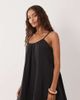 JDY Petite JDY Petite cheesecloth sleeveless mini dress in washed black - 1