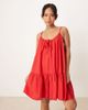 JDY Petite JDY Petite dropped hem mini dress in red - 2