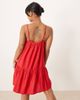 JDY Petite JDY Petite dropped hem mini dress in red - 4