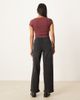 JDY Petite JDY Petite Felina high waist wide leg jeans in black denim - 2