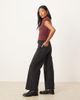 JDY Petite JDY Petite Felina high waist wide leg jeans in black denim - 3