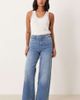 JDY Petite JDY Petite Felina high waist wide leg jeans in medium blue denim - 1