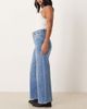 JDY Petite JDY Petite Felina high waist wide leg jeans in medium blue denim - 4