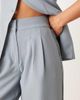 JDY Petite JDY Petite high waist pleated wide leg pants in dusty blue - part of a set - 4