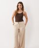 JDY Petite JDY Petite high waist wide leg pants in beige-Neutral - 1