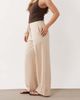 JDY Petite JDY Petite high waist wide leg pants in beige-Neutral - 2