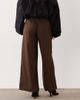 JDY Petite JDY Petite high waist wide leg pants in chocolate-Brown - 3