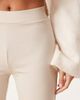 JDY Petite JDY Petite high waisted flare pants in off white-Neutral - 4