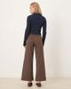 JDY Petite JDY Petite Iris high waist wide leg jeans in brown - 2