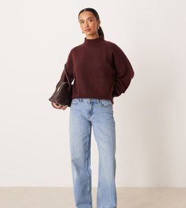 JDY Petite JDY Petite Katie low waist straight leg jeans in light blue
