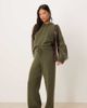 JDY Petite JDY Petite knit pants in khaki green - part of a set - 1