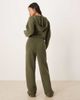 JDY Petite JDY Petite knit pants in khaki green - part of a set - 3