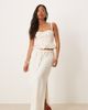 JDY Petite JDY Petite linen mix maxi skirt in white - 1