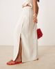 JDY Petite JDY Petite linen mix maxi skirt in white - 2