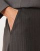 JDY Petite JDY Petite pull-on wide leg pants in charcoal pinstripe-Gray - 4