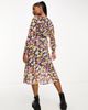 JDY Petite JDY Petite ruffle detail midi dress in multi floral - 2