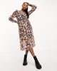 JDY Petite JDY Petite ruffle detail midi dress in multi floral - 4