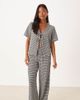 JDY Petite JDY Petite seersucker wide leg pants in black gingham - part of a set - 1