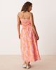 JDY Petite JDY Petite shirred maxi cami dress in pink floral print-Orange - 2