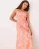 JDY Petite JDY Petite shirred maxi cami dress in pink floral print-Orange - 4